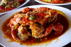 Crab stewed in Indonesian spices
